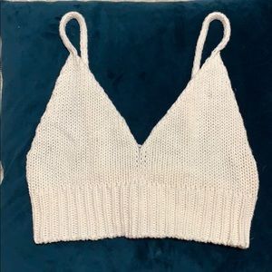 Brandy Melville knit crop top OS